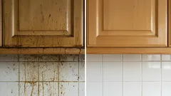 Jak szybko usunąć tłusty nalot z szafek kuchennych? 6 domowych sposobów, które działają